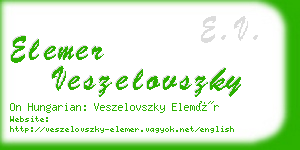 elemer veszelovszky business card